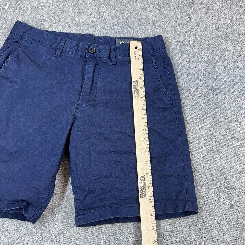 Bonobos Washed Chino Shorts Men 30 7" Inseam Navy Buttoned Rear Pockets - Picture 2 of 10